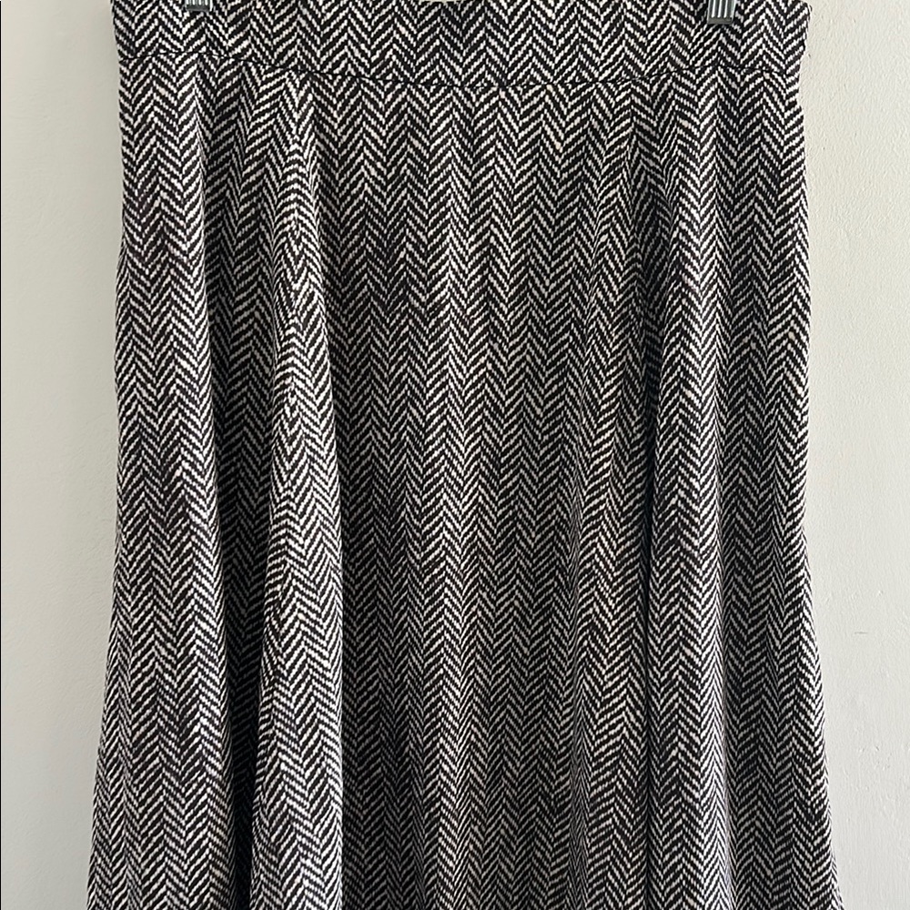 eShakti, Woman’s Size 1X-16W Brown and White Herringbone Skirt - Picture 4 of 9